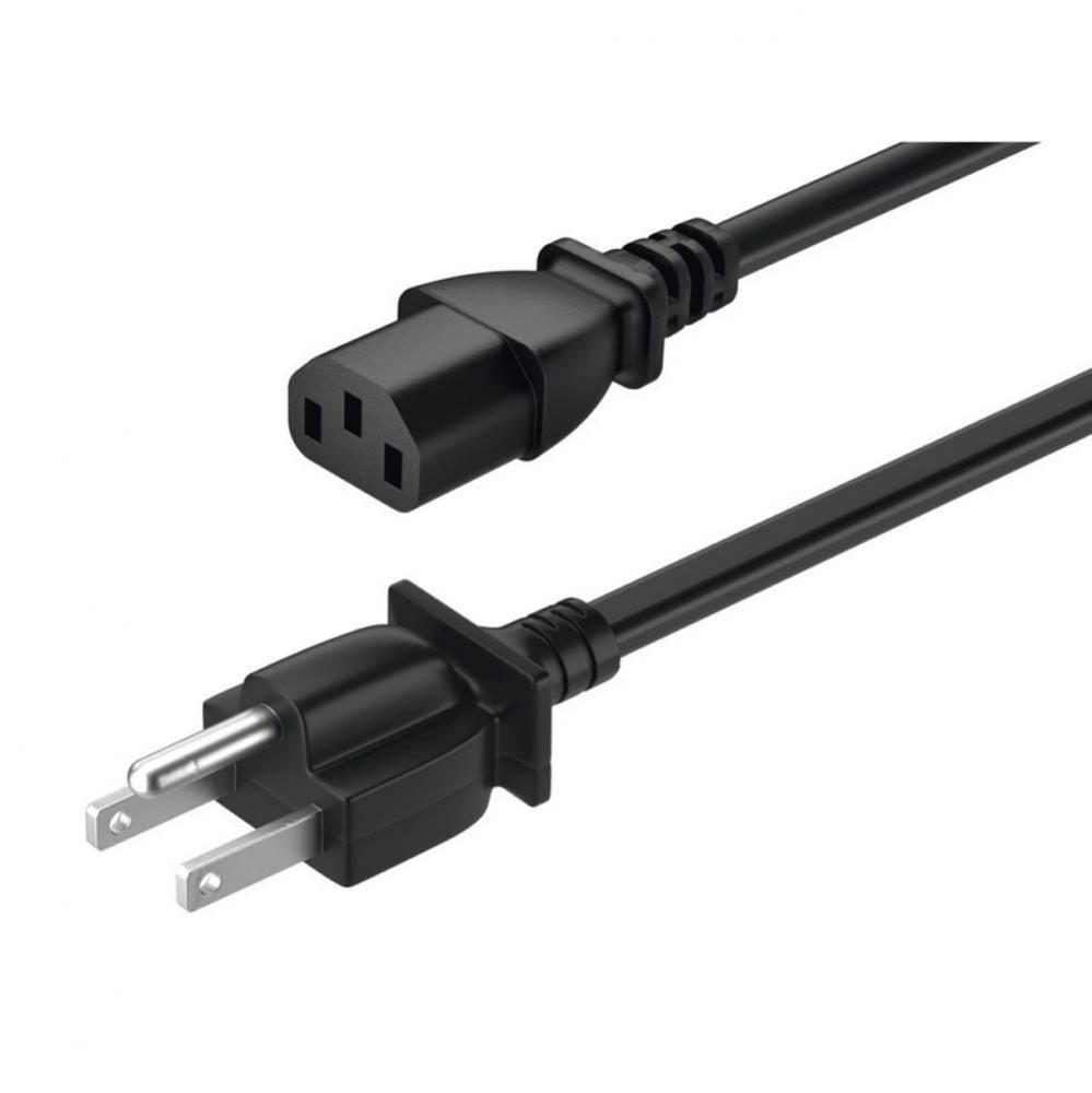 Pwr Cord W/Ground Plug/Us/Black/2M