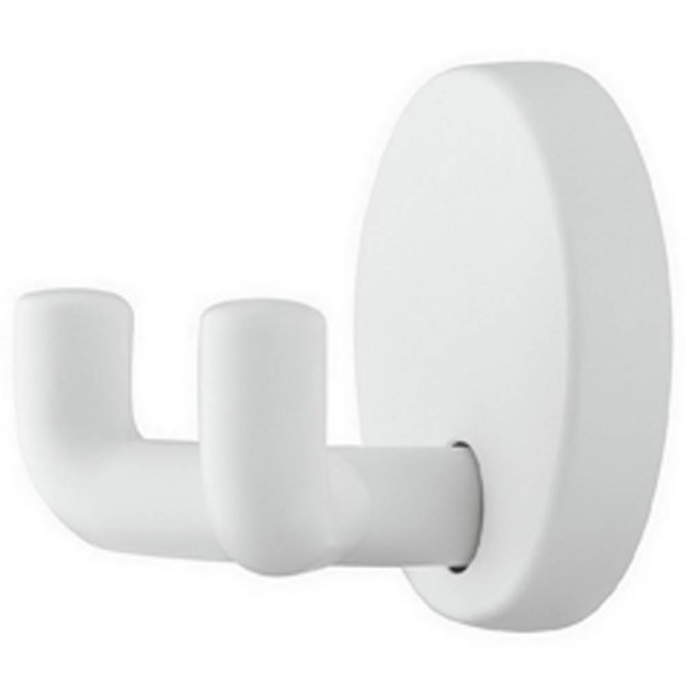 Wall Dbl Hook Pa Pur Wht Matt 50X43.5Mm