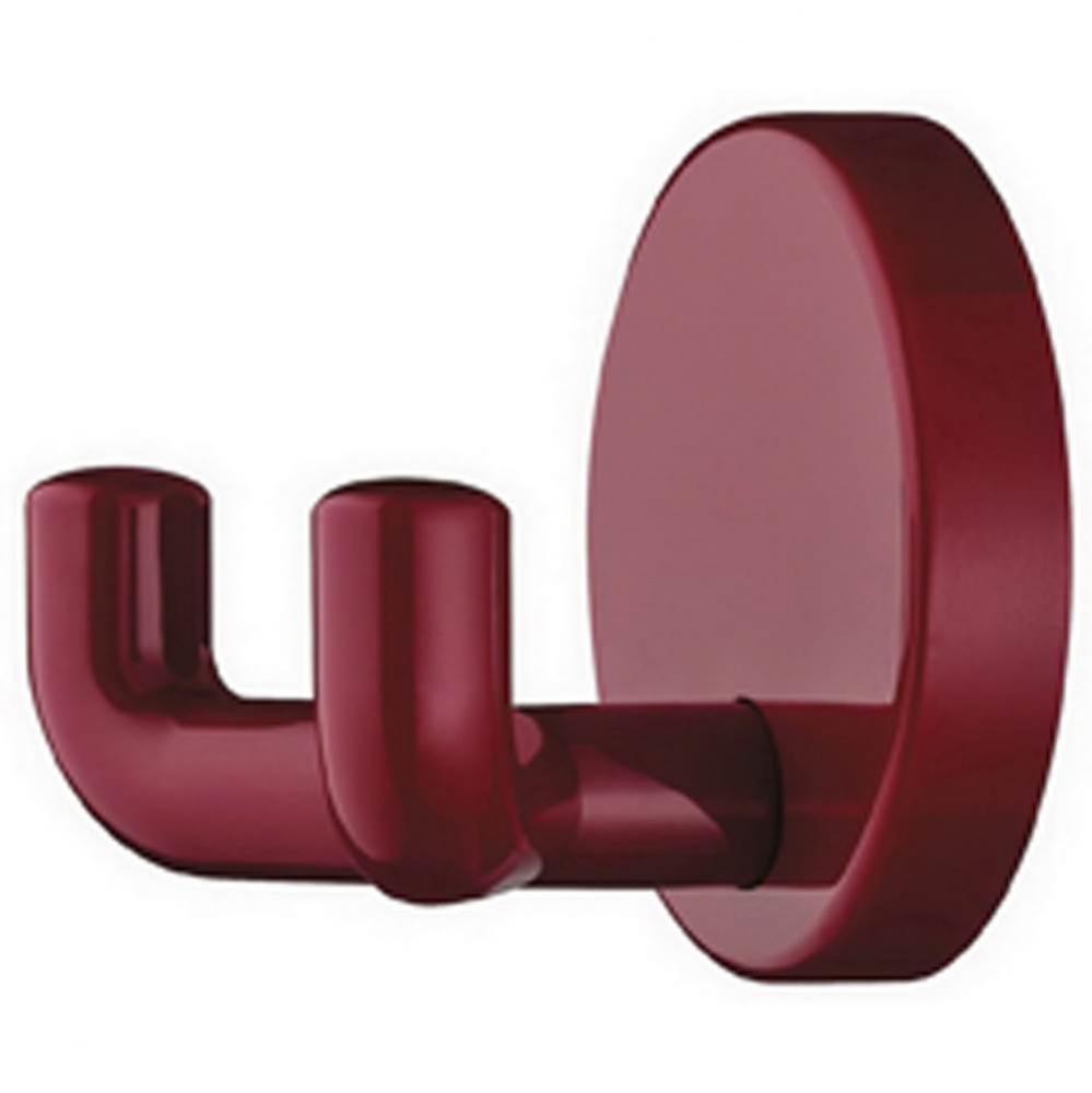 Wall Mtd Dbl Hook Pa Red 50X43.5Mm