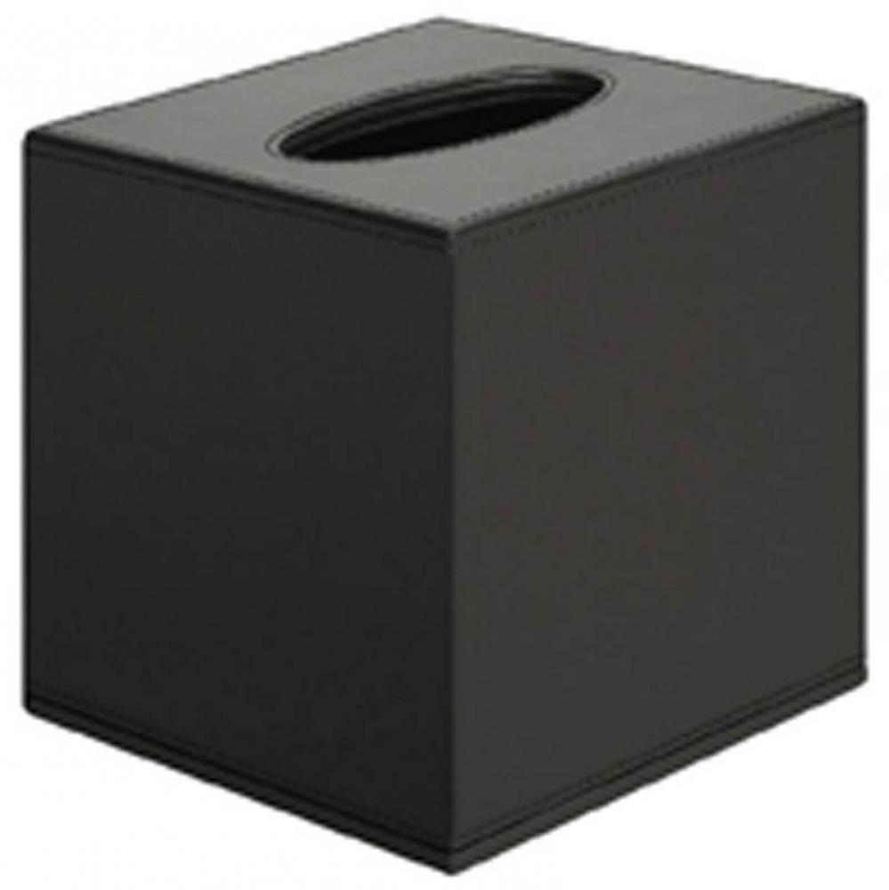 Tissue Dspnsr Faux Lea Blk 138X138X142Mm
