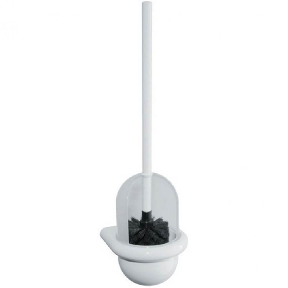 Toilet Brush Set Wall-Mtd Pa White