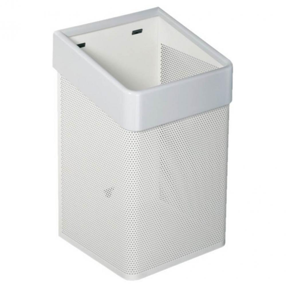 Waste Basket White W/Ant Trim