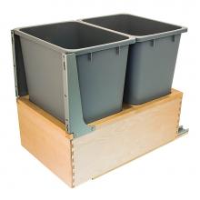 Hafele 503.88.862 - Trash Can Double W/Sc Btm Mnt 36Qt Maple