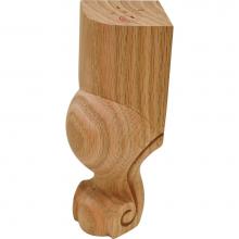 Hafele 634.27.400 - French Leg Red Oak 6X2 1/2X2 1/2