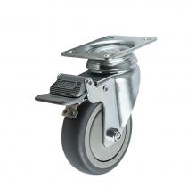 Hafele 670.13.901 - Caster Swiv W/ Brk Mtg Plt St Zip 100Mm