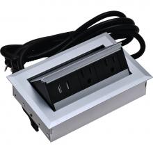 Hafele 822.09.931 - Hide-A-Dock 2 Outlts 2Chrg Usb Al Silv