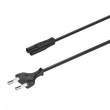 Hafele 833.89.006 - Mains Cable W.Plug/Kr/Black/2M
