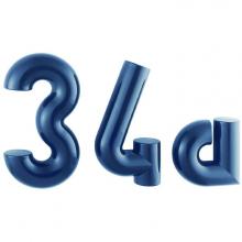 Hafele 987.03.450 - Numeral ''4'' 33Mm Dia Bu.S