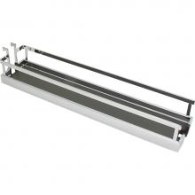 Hafele 545.09.340 - Tray Set Arena Chr/Anth 4X20 3/8X4 1/2