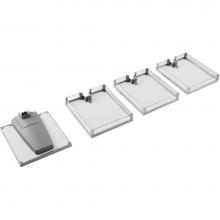 Hafele 549.64.206 - Lavido 4Tray Set Chr Wh 60Er/21 5/8