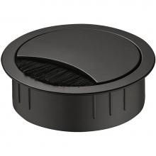 Hafele 631.31.312 - Grommet 2-Pc W/Brush Zi  Blk 60 X 21Mm