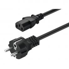 Hafele 833.89.258 - Pwr Cord W/Ground Plug/Eu/Black/2M