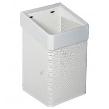 Hafele 988.99.292 - Waste Basket White W/Ant Trim