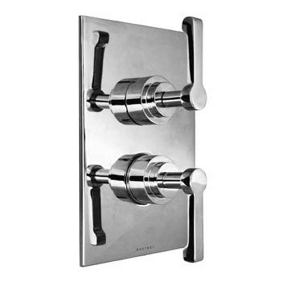 Chester-Thermostatic Trim With Solid Brass Square Plate With Two