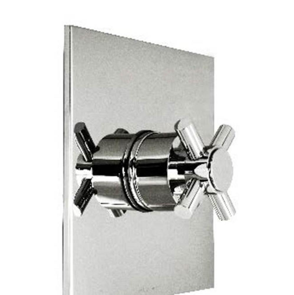 Metro Thermostatic Trim With Solid Brass Square Plate And Single