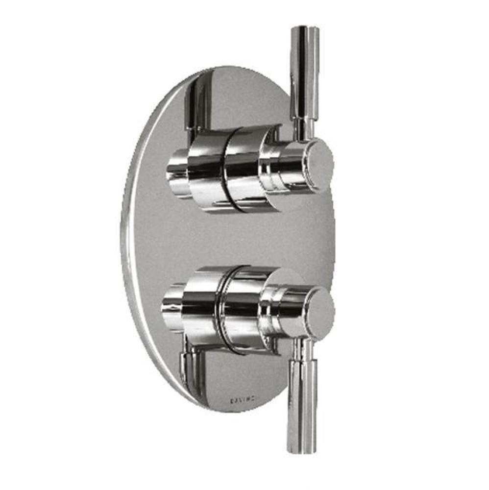Toro-Thermostatic Trim With Solid Brass Round Plate With Two