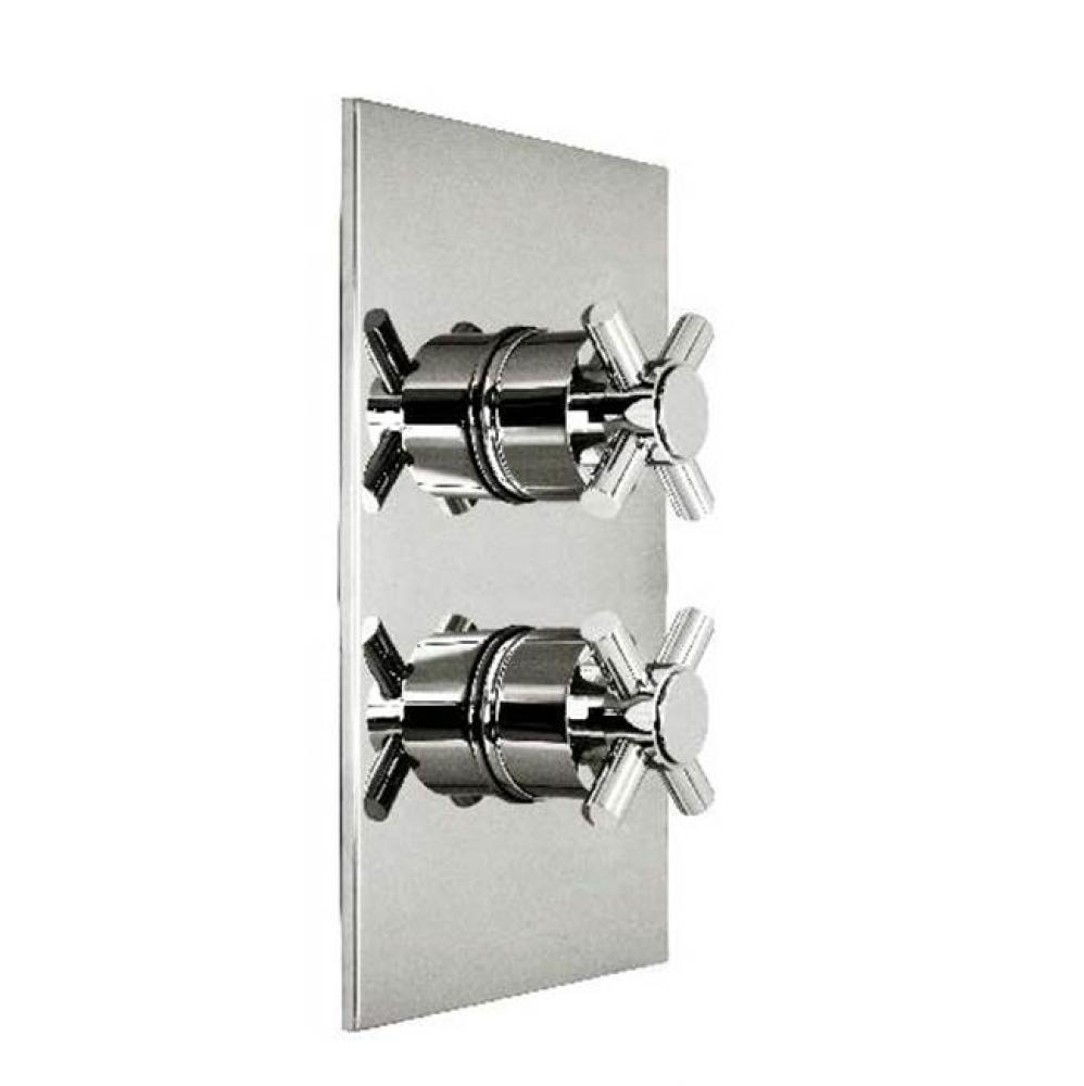 Toro-Thermostatic Trim With Solid Brass Square Plate With Two