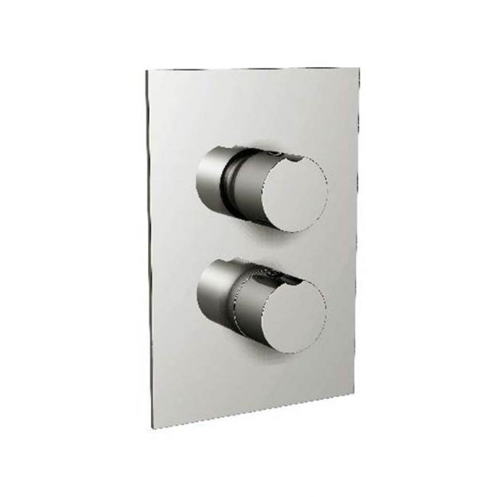 Toro-Thermostatic Trim With Solid Brass Square Plate With Two