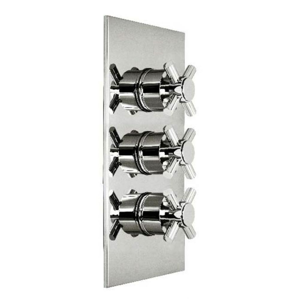 Toro-Thermostatic Trim With Solid Brass Square Plate With Three