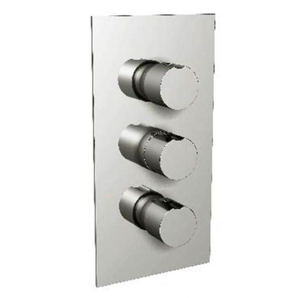 Toro-Thermostatic Trim With Solid Brass Square Plate With Three