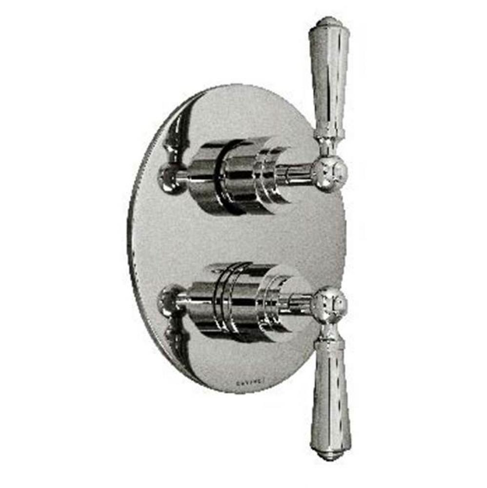 Chelsea -Thermostatic Trim With Solid Brass Round Plate With Two