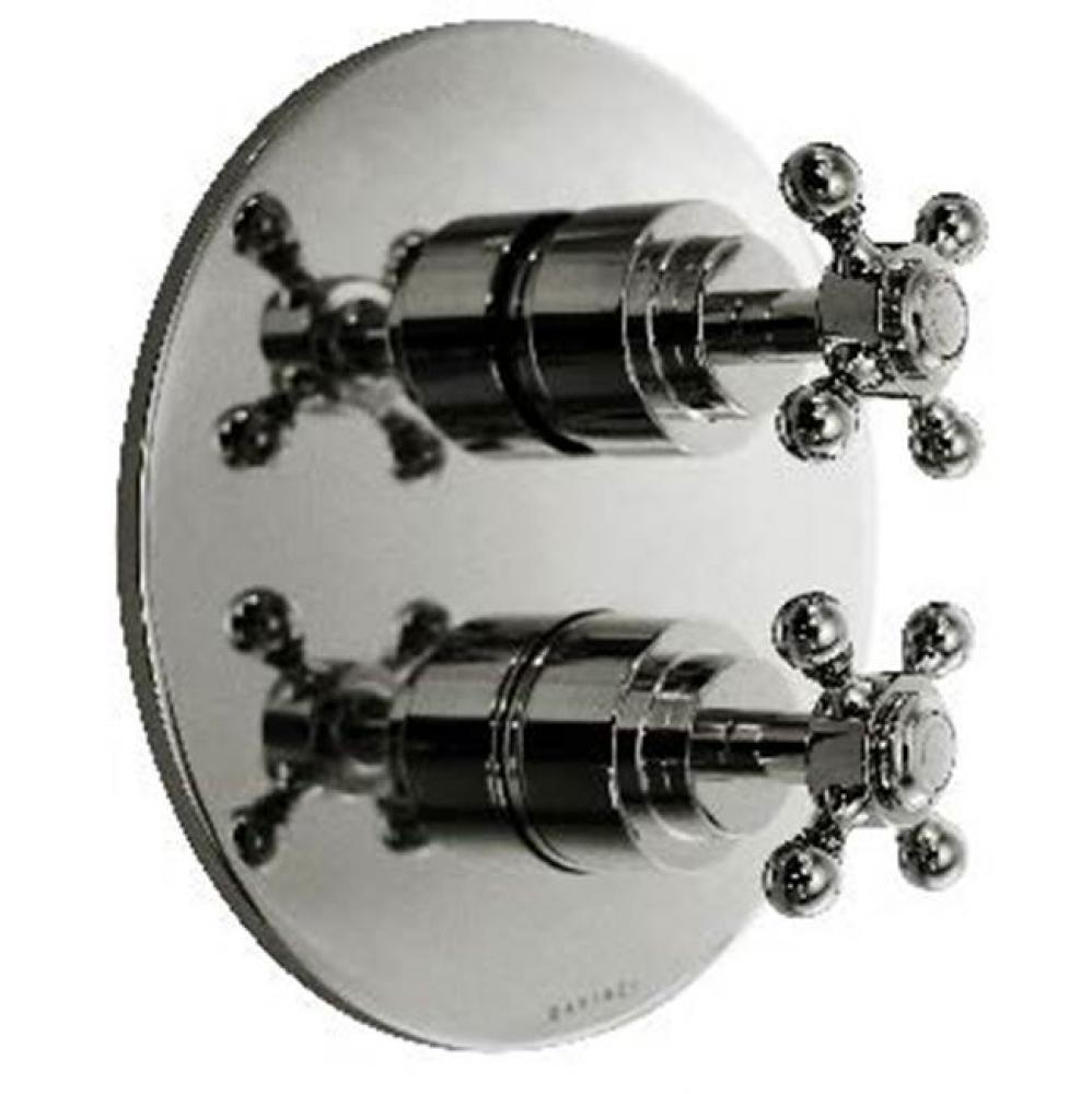 Monterey-Thermostatic Trim With Solid Brass Round Plate With Two