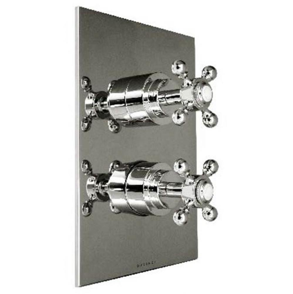 Monterey-Thermostatic Trim With Solid Brass Square Plate With Two