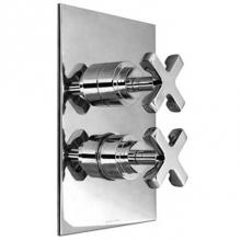Harrington Brass Works 15-386N4T-15-GRP2 - Chester-Thermostatic Trim With Solid Brass Square Plate With Two