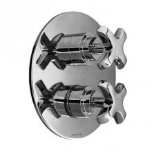Harrington Brass Works 16-386N3T-16-GRP2 - Bradford-Thermostatic Trim With Solid Brass Round Plate With Two