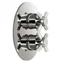 Harrington Brass Works 17-386N3T-17-GRP2 - Metro-Thermostatic Trim With Solid Brass Round Plate With Two
