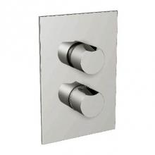 Harrington Brass Works 17-386N4T-17N-026 - Metro-Thermostatic Trim With Solid Brass Square Plate With Two