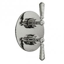 Harrington Brass Works 20-386N3T-56-026 - Victorian-Thermostatic Trim With Solid Brass Round Plate With Two