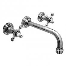 Harrington Brass Works 20-777T-20-GR2 - Victorian Wall Mounted Widespread Lavatory Faucet.Drain Not