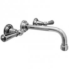 Harrington Brass Works 20-777T-56-026 - Victorian Wall Mounted Widespread Lavatory Faucet.Drain Not
