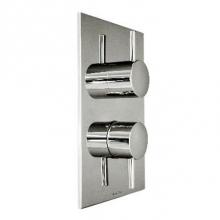 Harrington Brass Works 27-386N4T-27L-GRP2 - Retro-Thermostatic Trim With Solid Brass Square Plate With Two