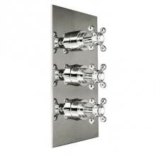 Harrington Brass Works 35-387N3T-20-GRP2 - Monterey-Thermostatic Trim With Solid Brass Square Plate With Three