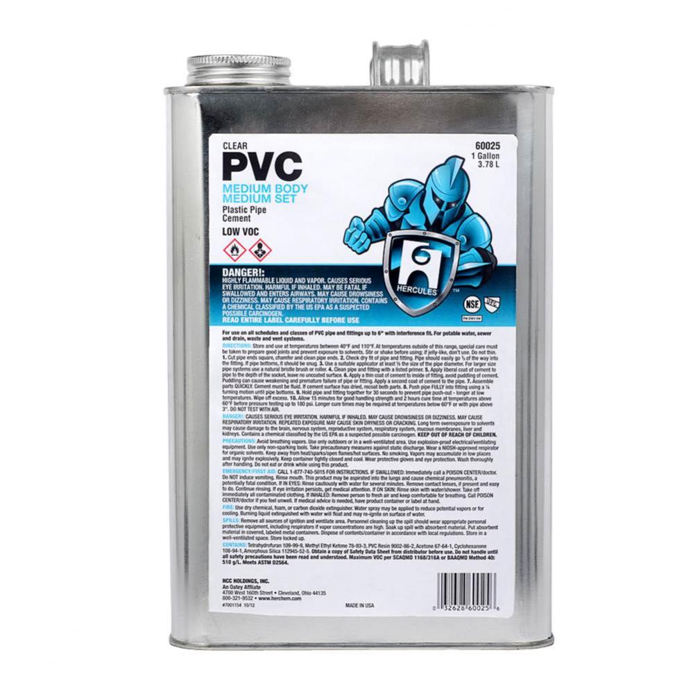 1 Gal Medium Body-Medium Set Pvc Cement