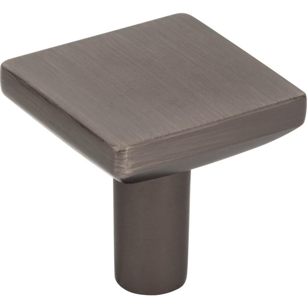 1-1/4'' Overall Length Brushed Pewter Walker 1 Square Knob