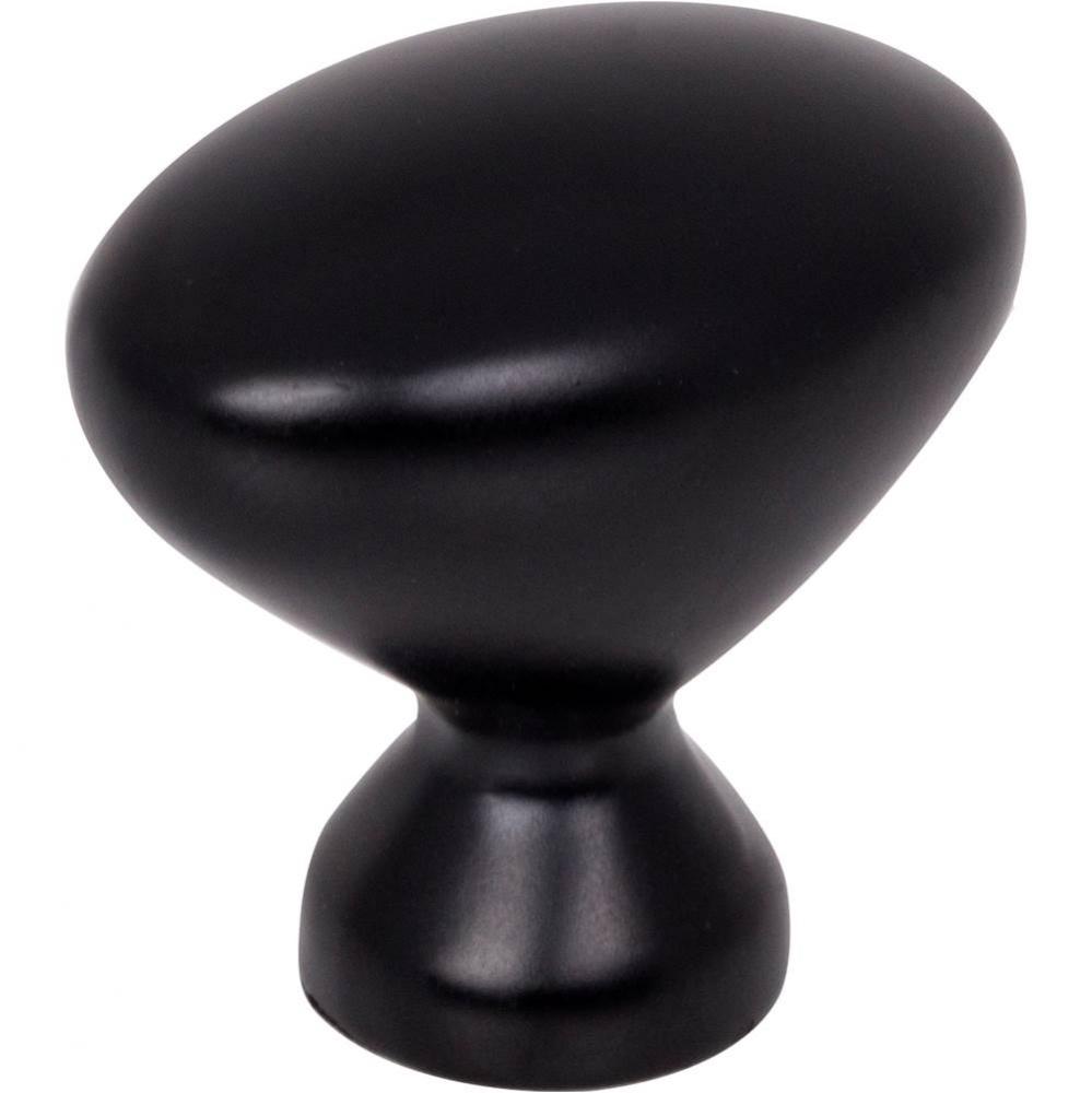 1-1/4'' Overall Length Matte Black Oval Merryville Cabinet Knob
