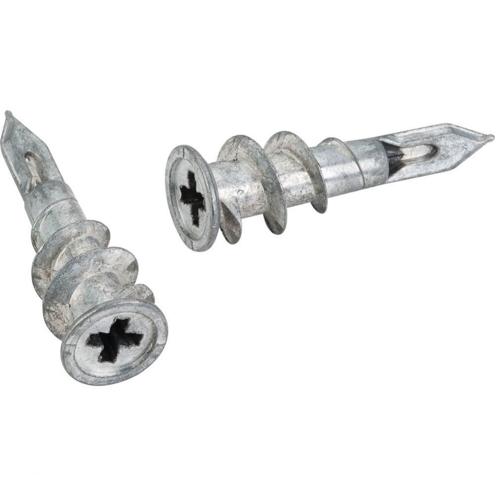 Self-Drilling Zinc Die Cast Hollow Wall Anchor.  Installs Into 3/8'' - 5/8'' S