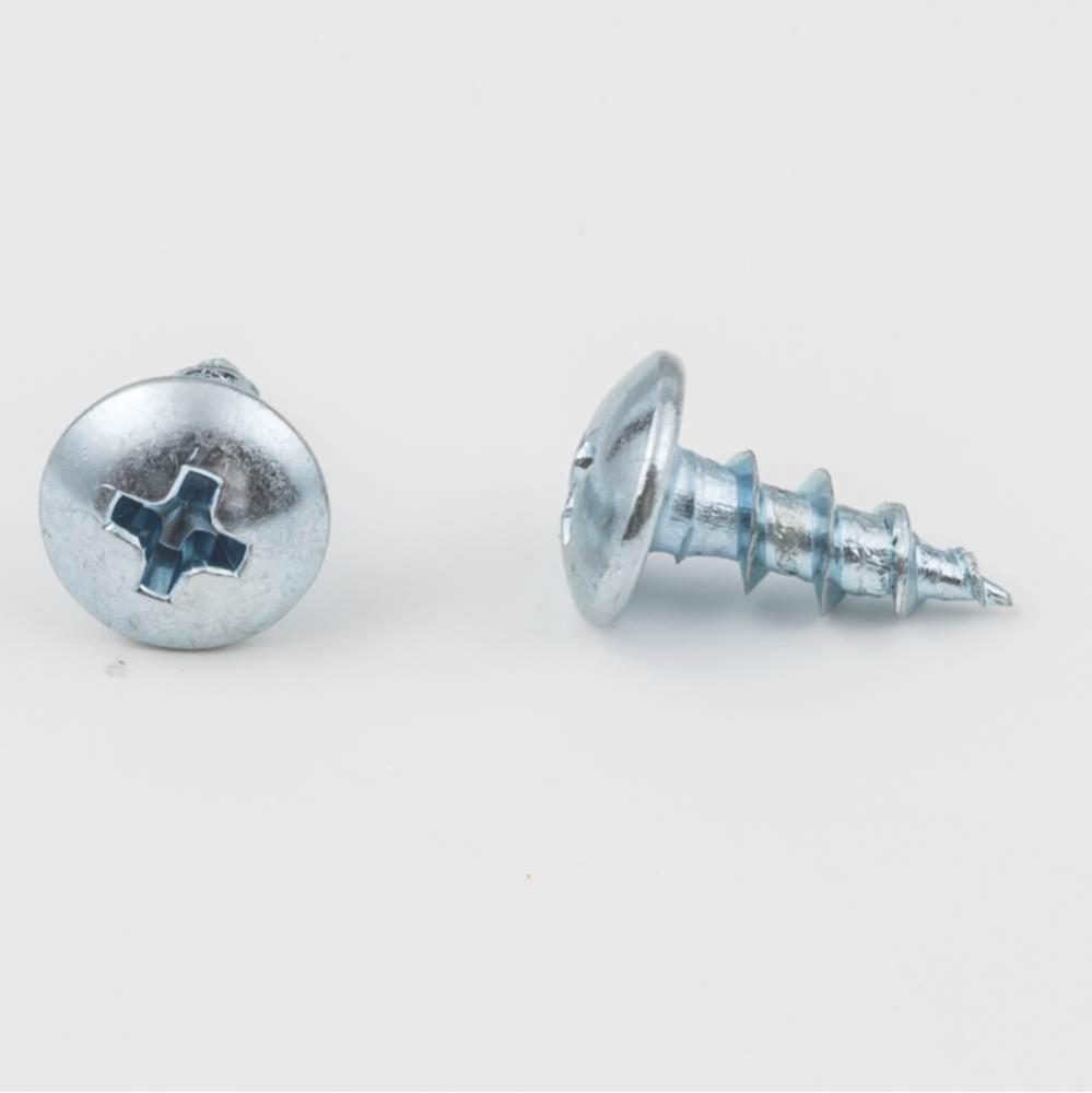 No.8 x 7/16'' Zinc Plated Phillips Drive Coarse Thread Truss Head Screw Sold in White Bo