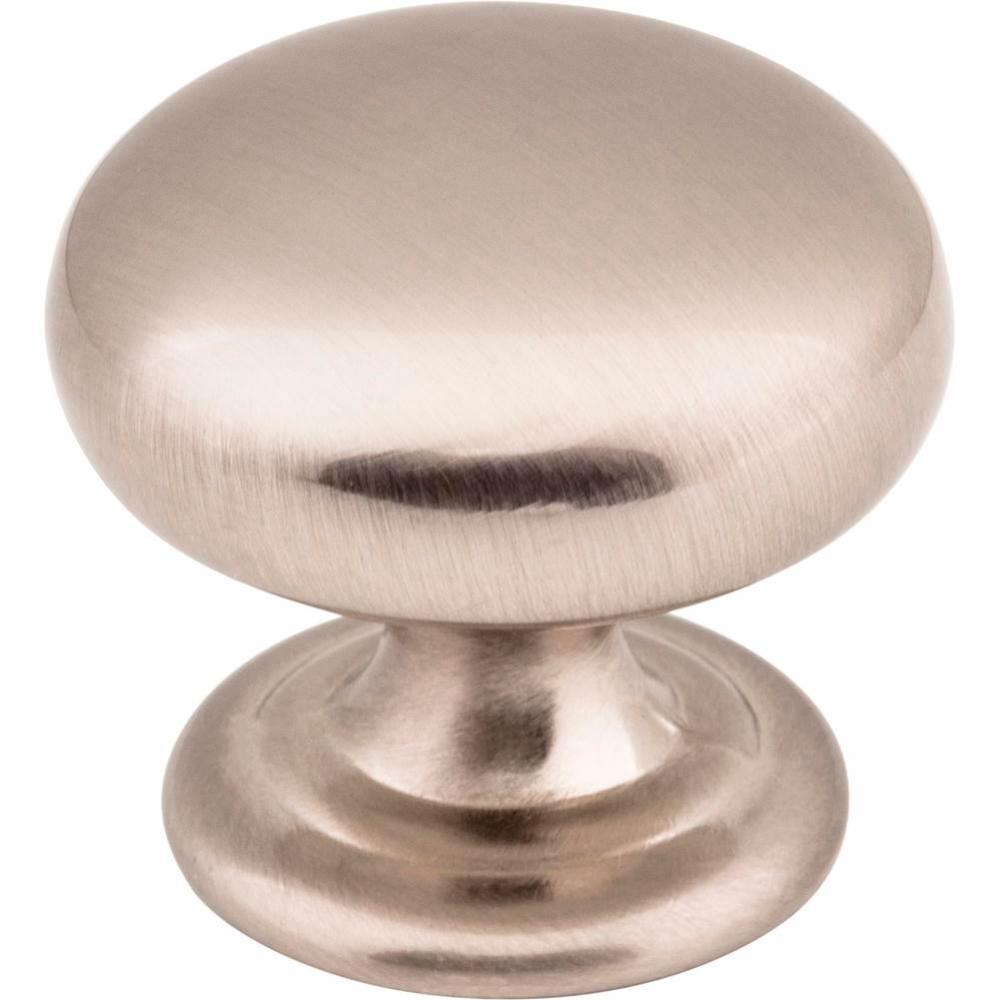 1-1/4'' Diameter Satin Nickel Florence Cabinet Mushroom Knob