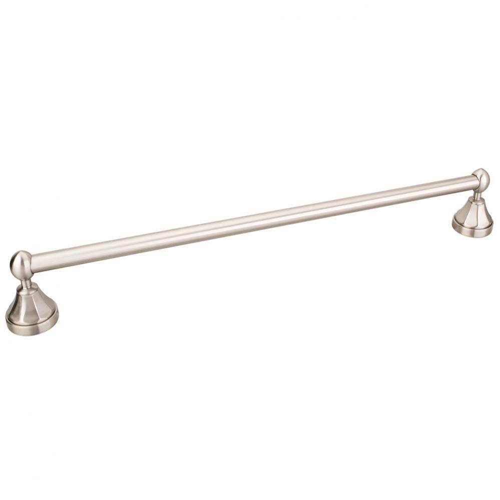 Newbury Satin Nickel 24'' Single Towel Bar - Retail Packaged