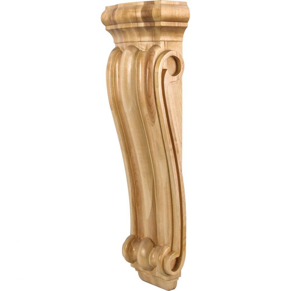 7'' W x 3-3/4'' D x 22'' H Maple Scrolled Corbel