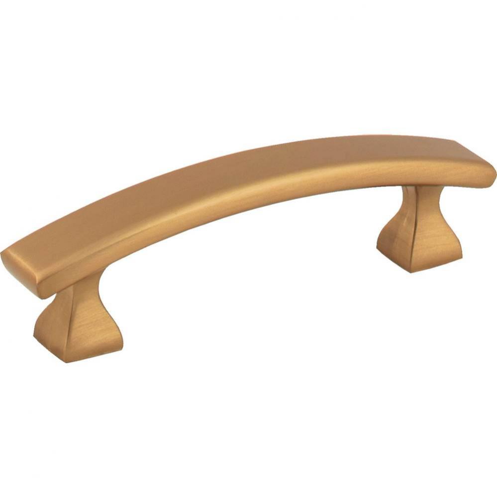 3'' Center-to-Center Satin Bronze Square Hadly Cabinet Pull