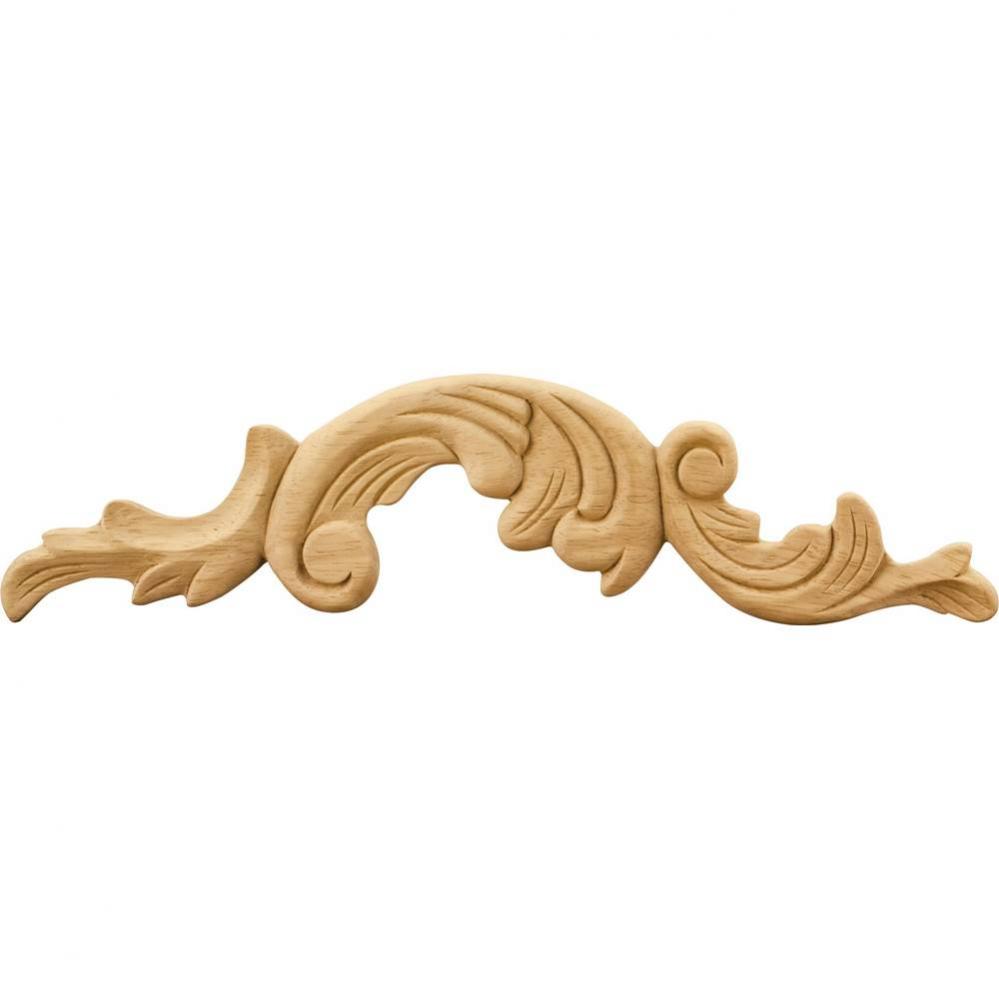 12-1/4'' W x 1/4'' D x 3'' H Left Maple Acanthus Applique