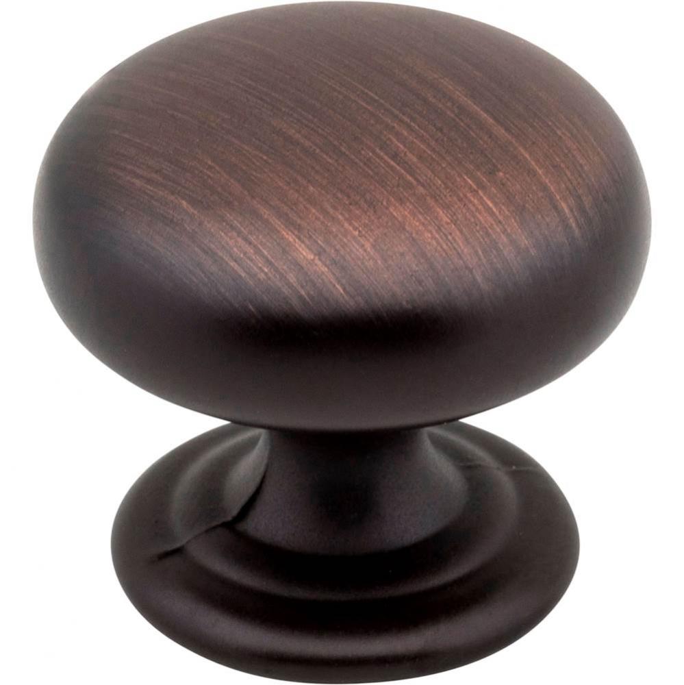 1-1/4'' Diameter Brushed Oil Rubbed Bronze Florence Cabinet Mushroom Knob