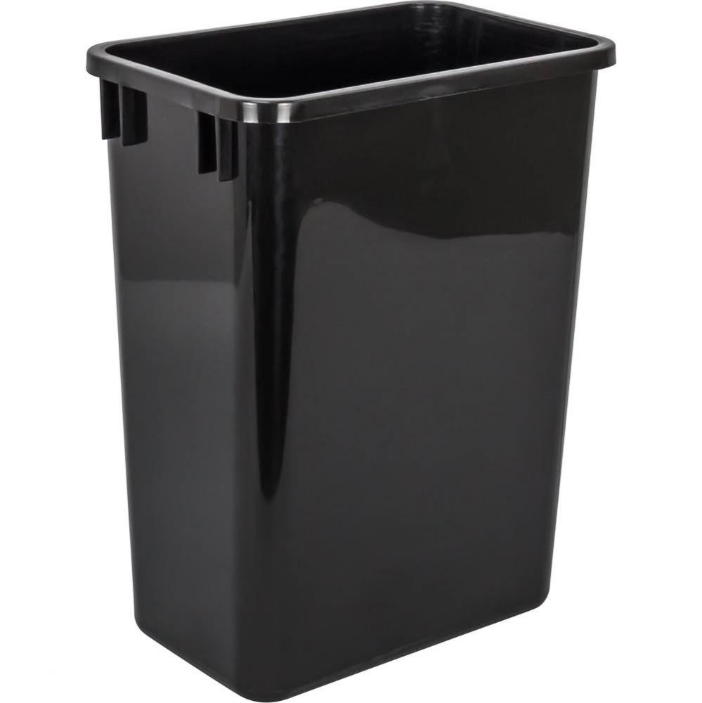 Box of 4 Black 35 Quart Plastic Waste Containers