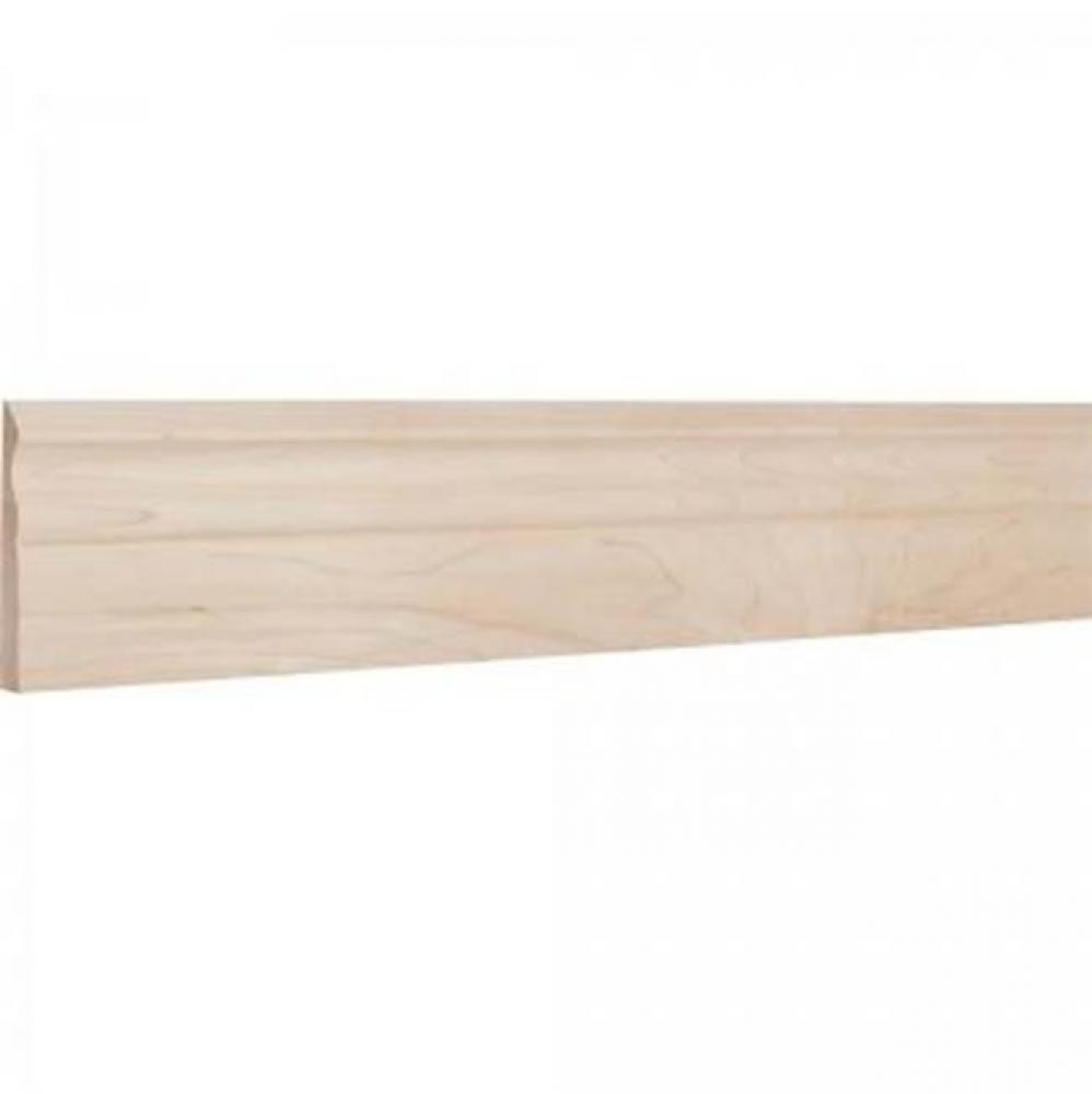 5/8'' D x 4'' H Hard Maple Scalloped Edge Base Moulding