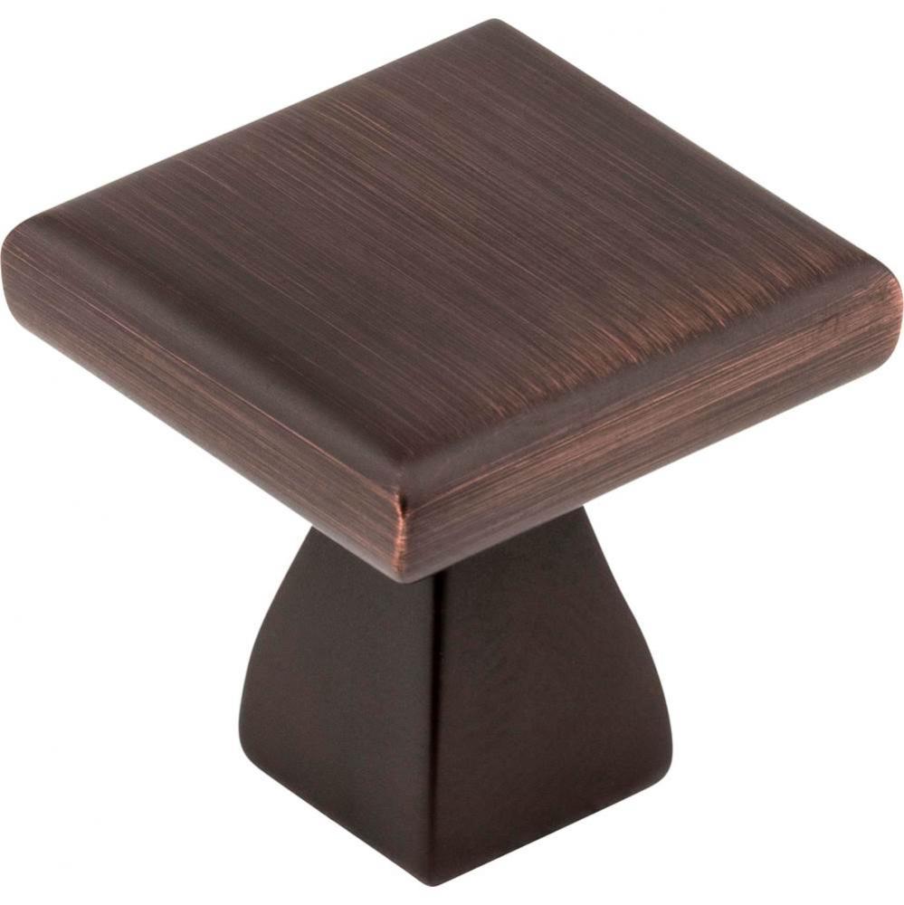 1'' Overall Length Brushed Oil Rubbed Bronze Square Hadly Cabinet Knob
